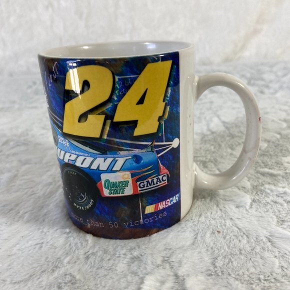 Vintage Jeff Gordon #24 Dupont White Mug - Picture 1 of 8
